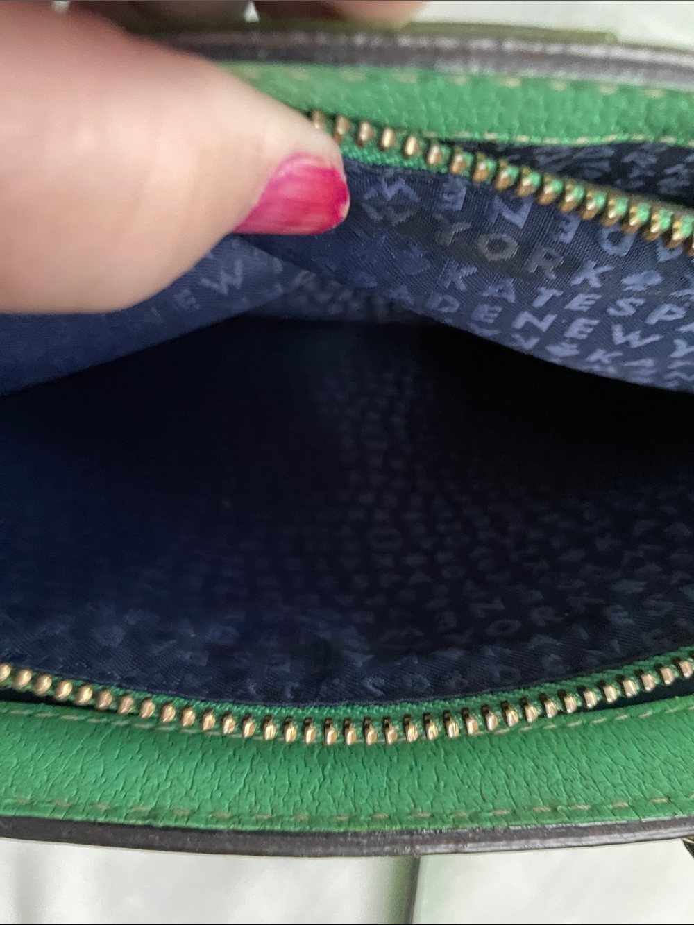 kate spade Mint Green Leather Satchel with adjustable Shoulder Strap - Picture 6 of 11